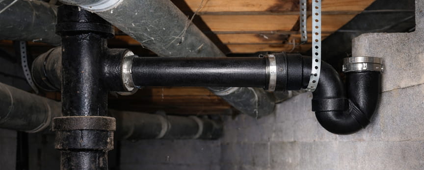 New pipe installation replacing corroded line under Brentwood home